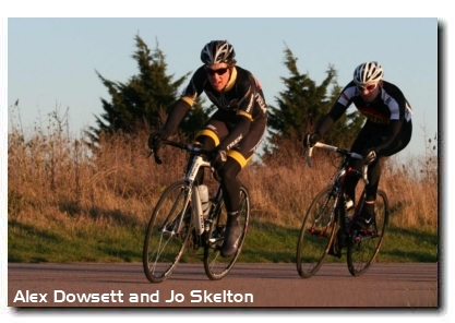 Racing in the Imperial Winter Series 2009/2010 Alex Dowsett (European Under-23 time trial champion & Commonwealth Games 2010 Time Trial Silver medallist) and Jo Skelton (2nd overall E123 Imperial Winter Series 2009/2010) 
