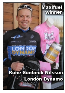 Maxifuel prize prize winner Rune Sanbeck Nilsson (London Dynamo)