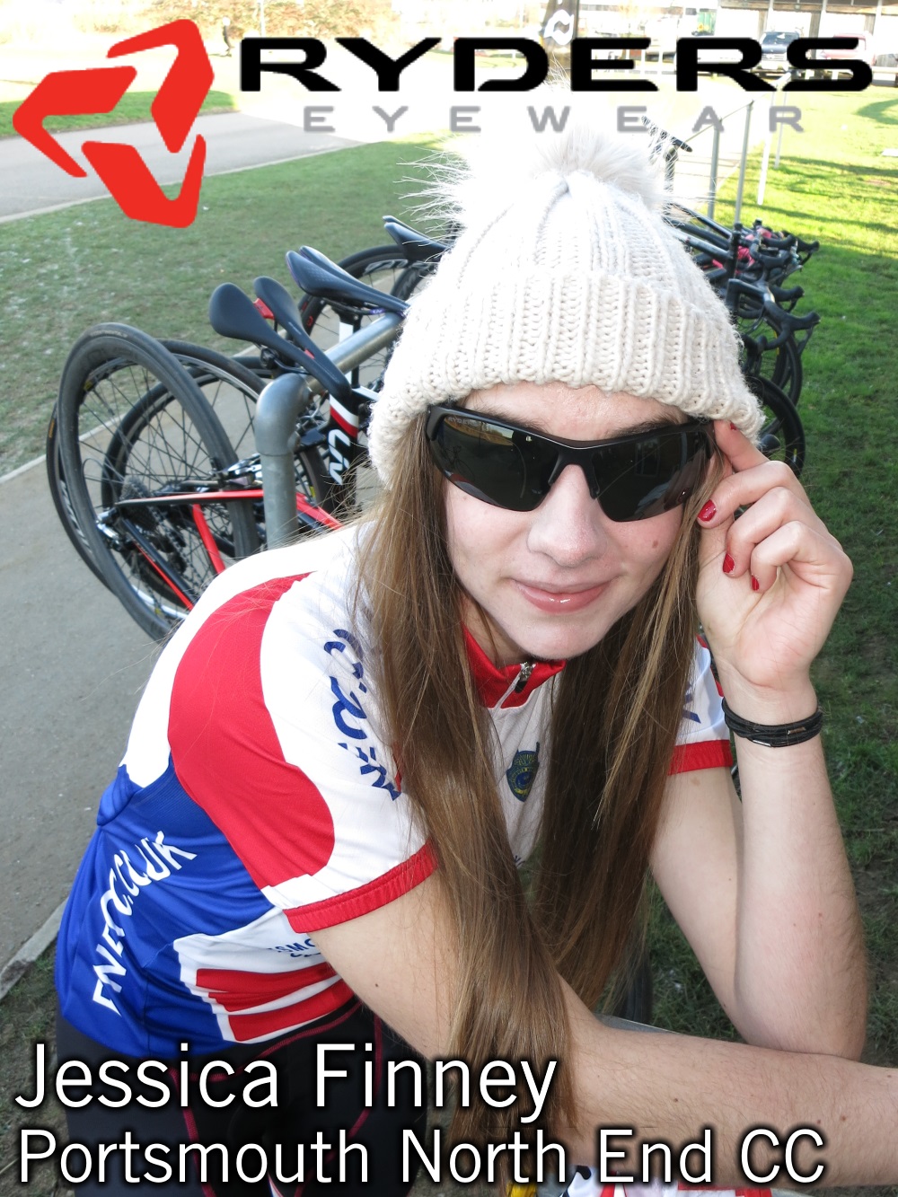 Jessica Finney (Portsmouth North End CC) wears Strider Ryders Eyewear now she's become a 3rd Cat