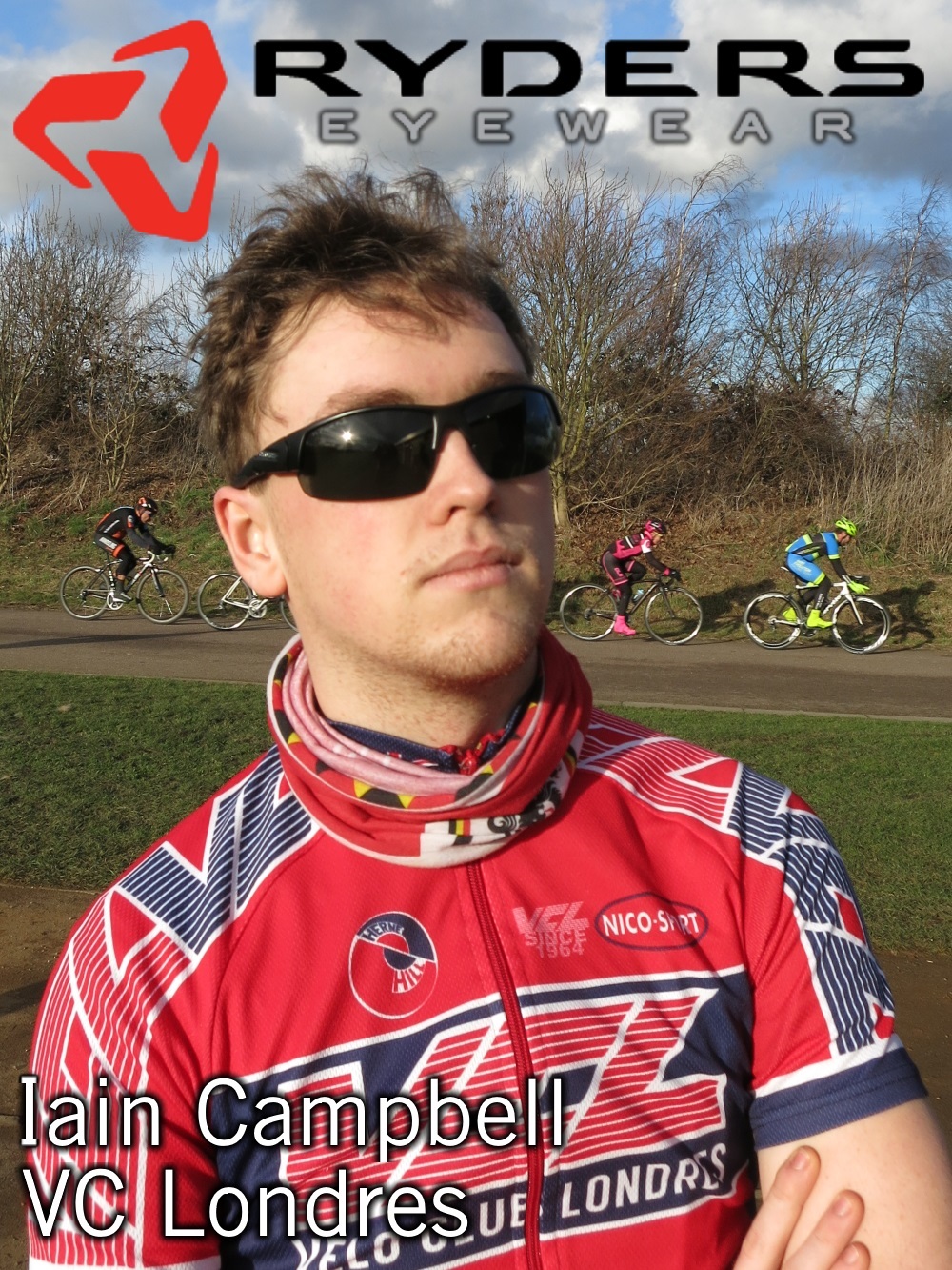 Iain Campbell (VC Londres) wears Strider Ryders Eyewear now he's become a 3rd Cat