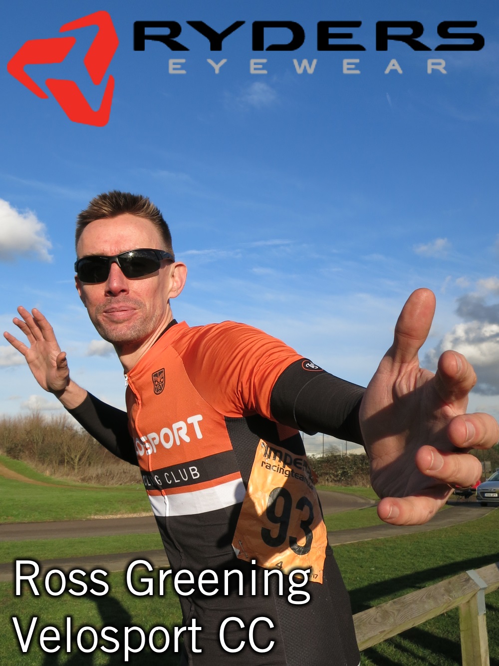 Ross Greening (Velosport CC) wears Strider Ryders Eyewear now he's become a 3rd Cat