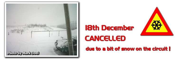 photo of ice on track - Race 3 - 18th December CANCELLED