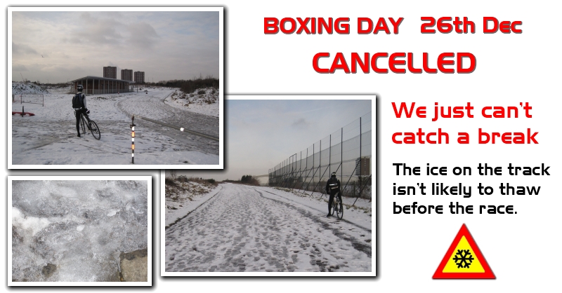 photo of ice on track - Race 4 - 26th December CANCELLED